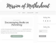 Tablet Screenshot of missionofmotherhood.com